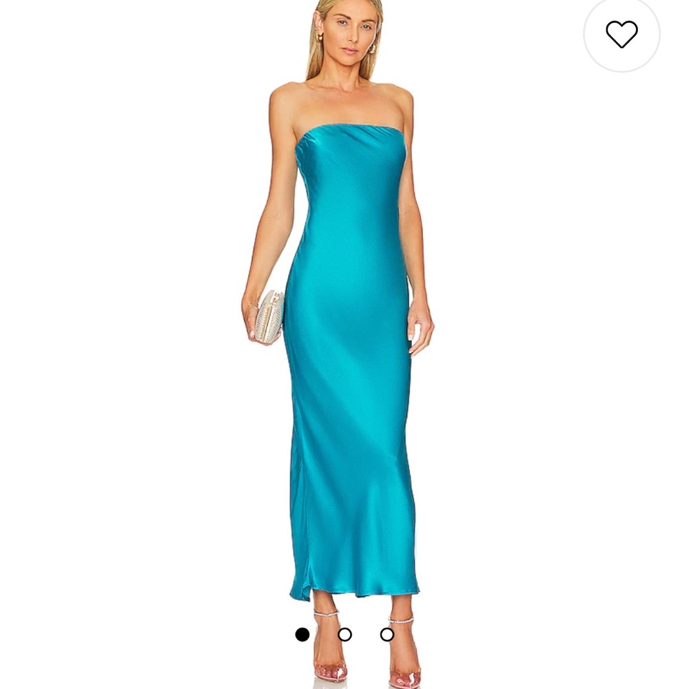 NWT x REVOLVE Angel Strapless Midi Dress in Blue (S)